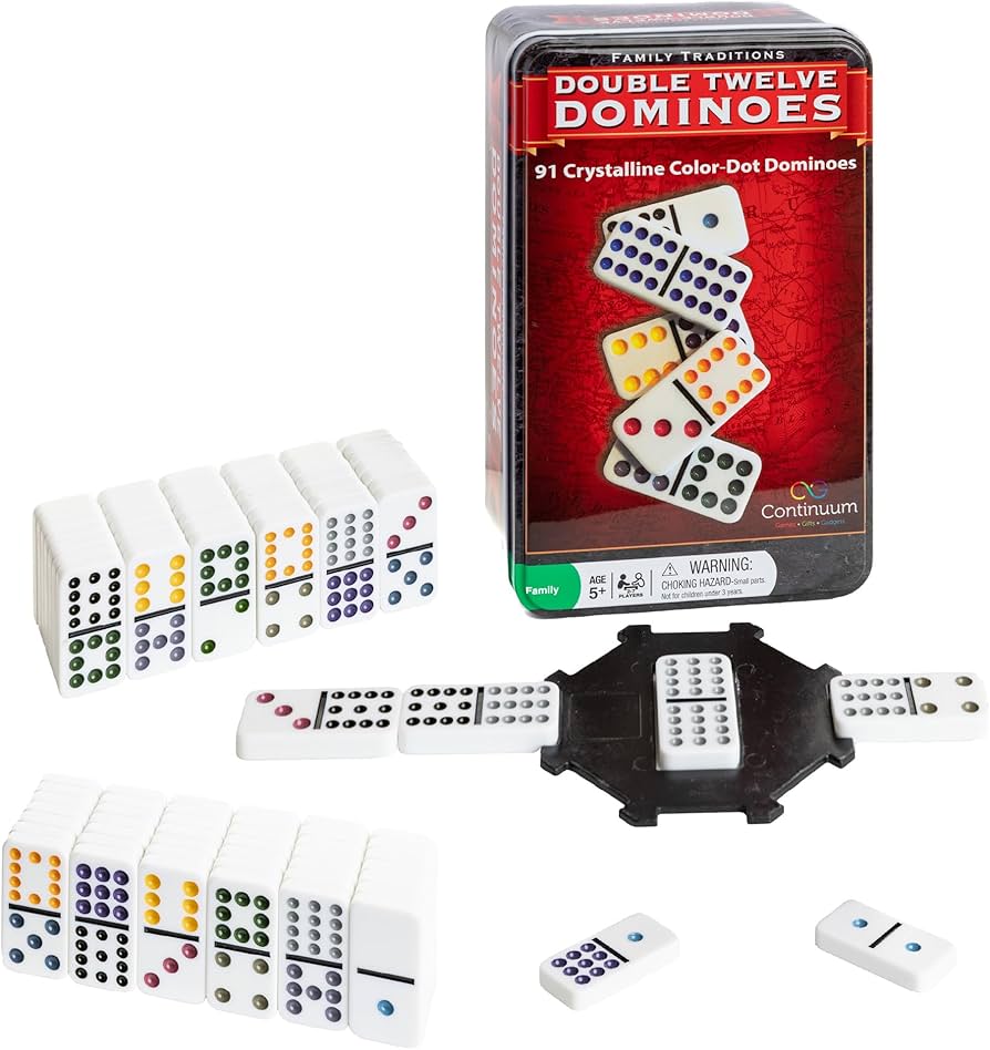 Amazon.com: Continuum Games Family Traditions Double 12 Dominoes