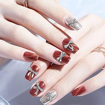 Amazon.co.jp: ネイルパーツ リボン 100個セット 3D 立体 リボン