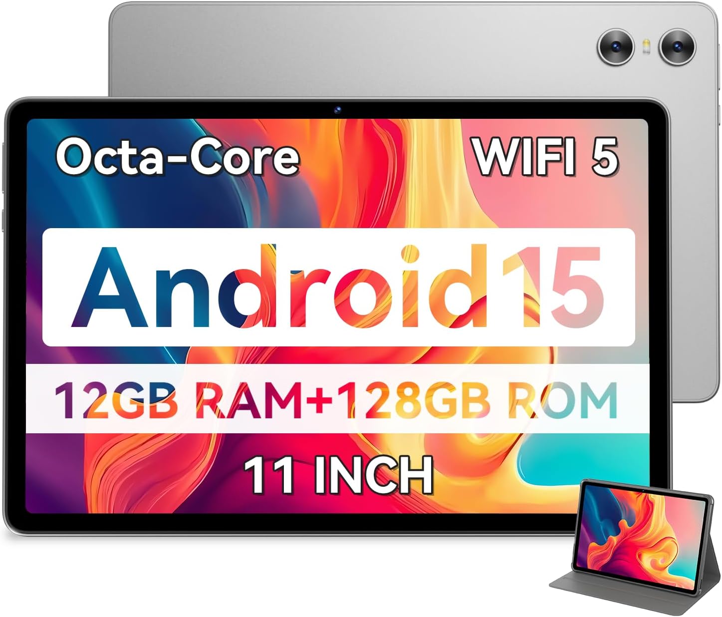 Android タブレット、11 インチ Android 15 タブレット 2025