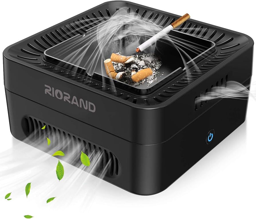 Amazon | 灰皿 空気清浄機 充電式空気清浄 脱臭機 パーソナル 卓上