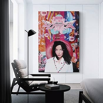 Amazon.com: Post by Bjork Album Cover Canvas Poster Print Music