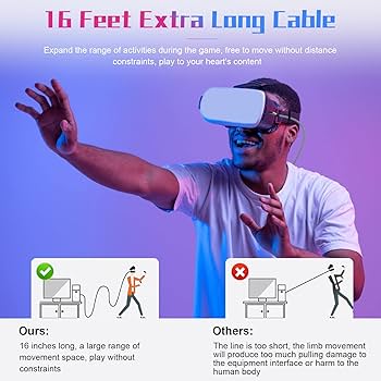 Amazon.com: Arzweyk Replacement Link Cable for Quest 2 Cord