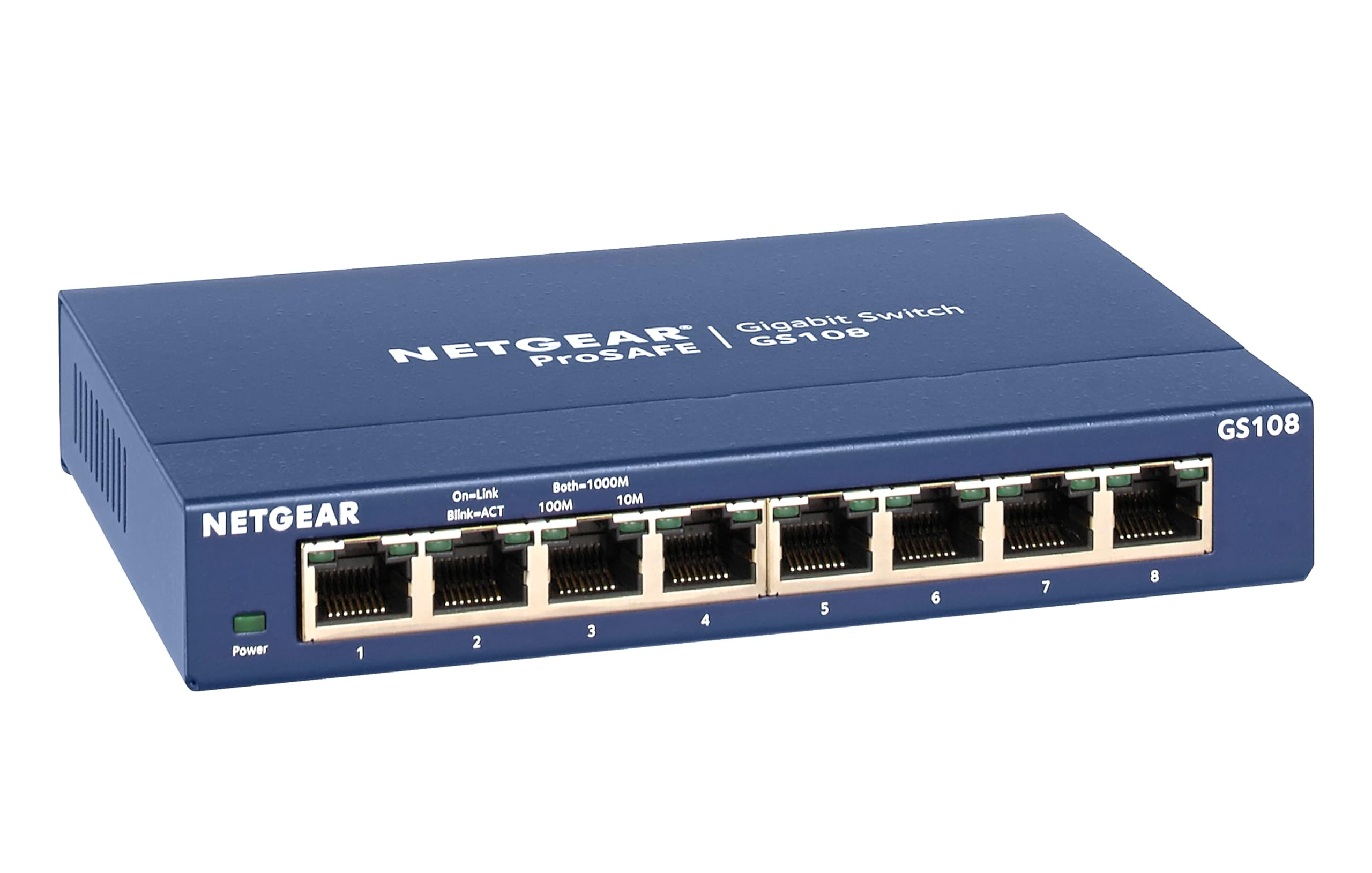 NETGEAR 8-Port Gigabit Ethernet Unmanaged Switch (GS108) - Desktop