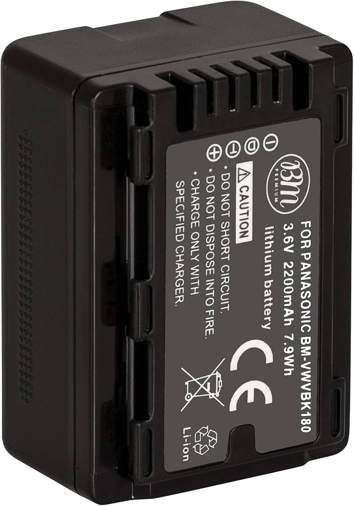Amazon.com: BM Premium VW-VBK180 Battery for Panasonic HC-V10 HC