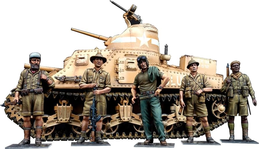 Amazon.co.jp: 1/35 M3リー中期型 サハラ w/クルーフィギュア5体