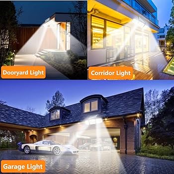 Solar Lights Outdoor, 224 LED with Dual Motion Sensor Lights