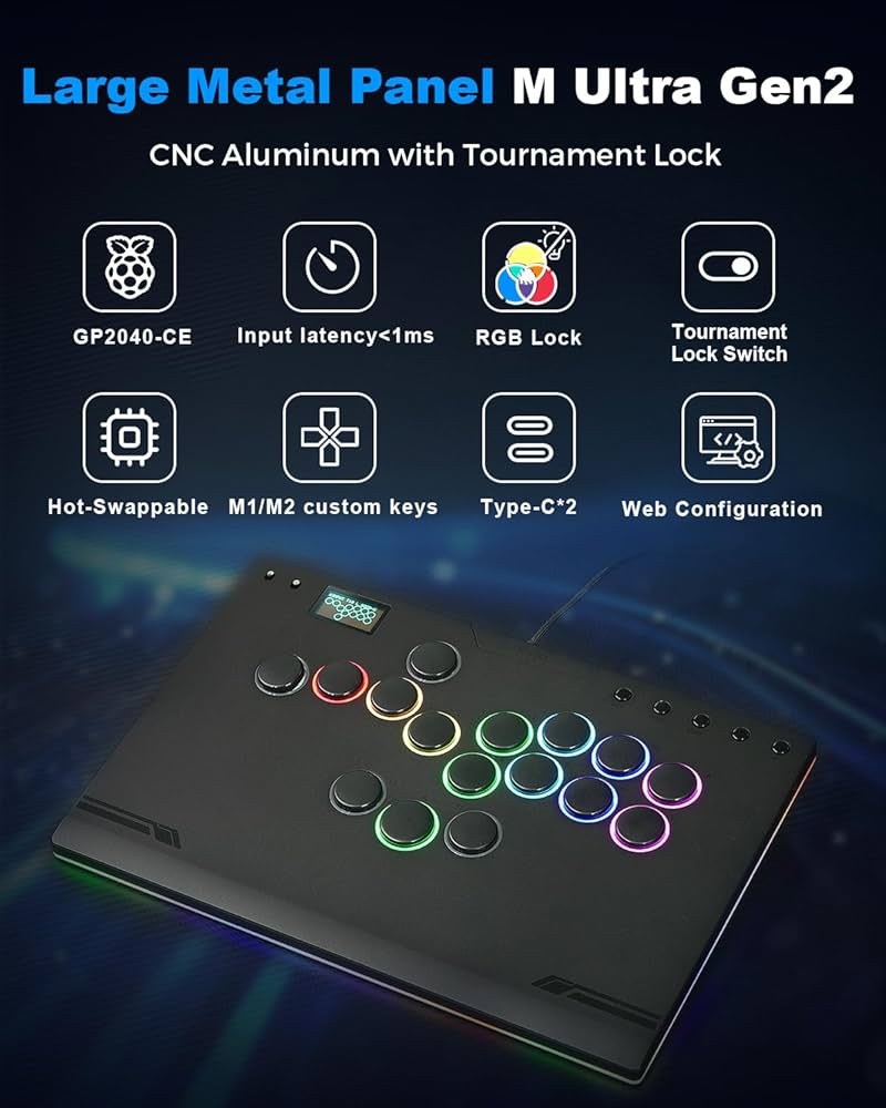 Amazon.com: Haute42 Leverless Controller Arcade Stick: Aluminum