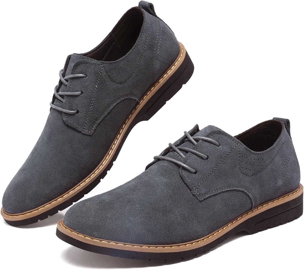 Amazon | [Maxome] スエードシューズ メンズ レースアップシューズ 本
