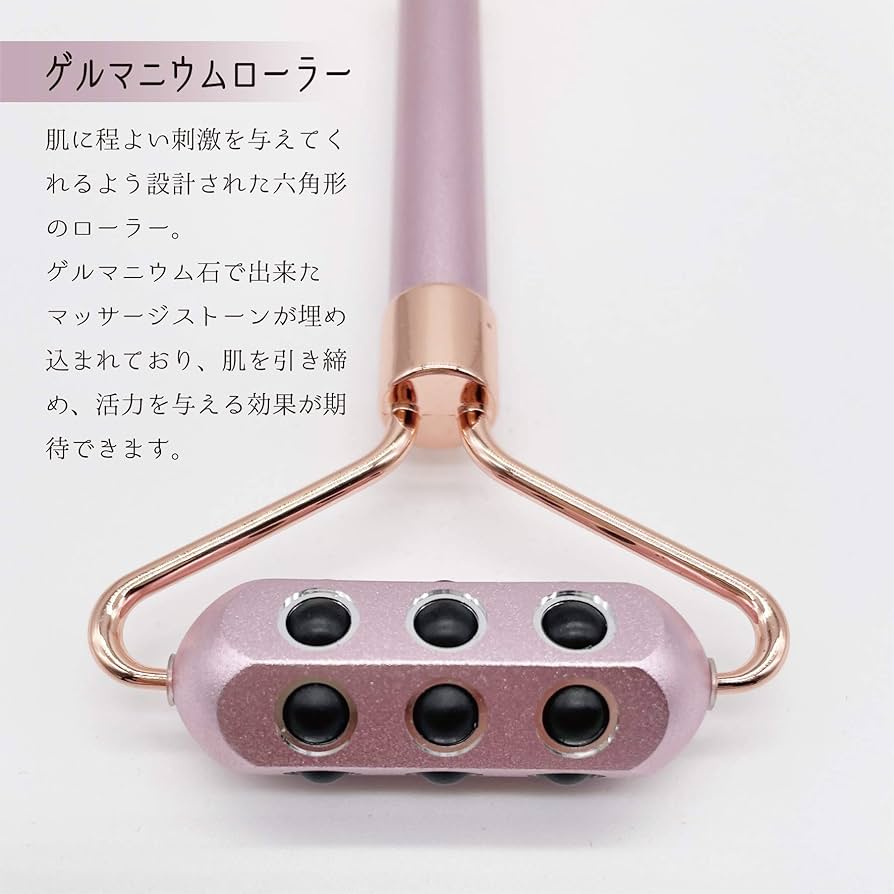 Amazon | ローズクォーツ 防水 六角形 美顔ローラー 【Tochno（トチノ