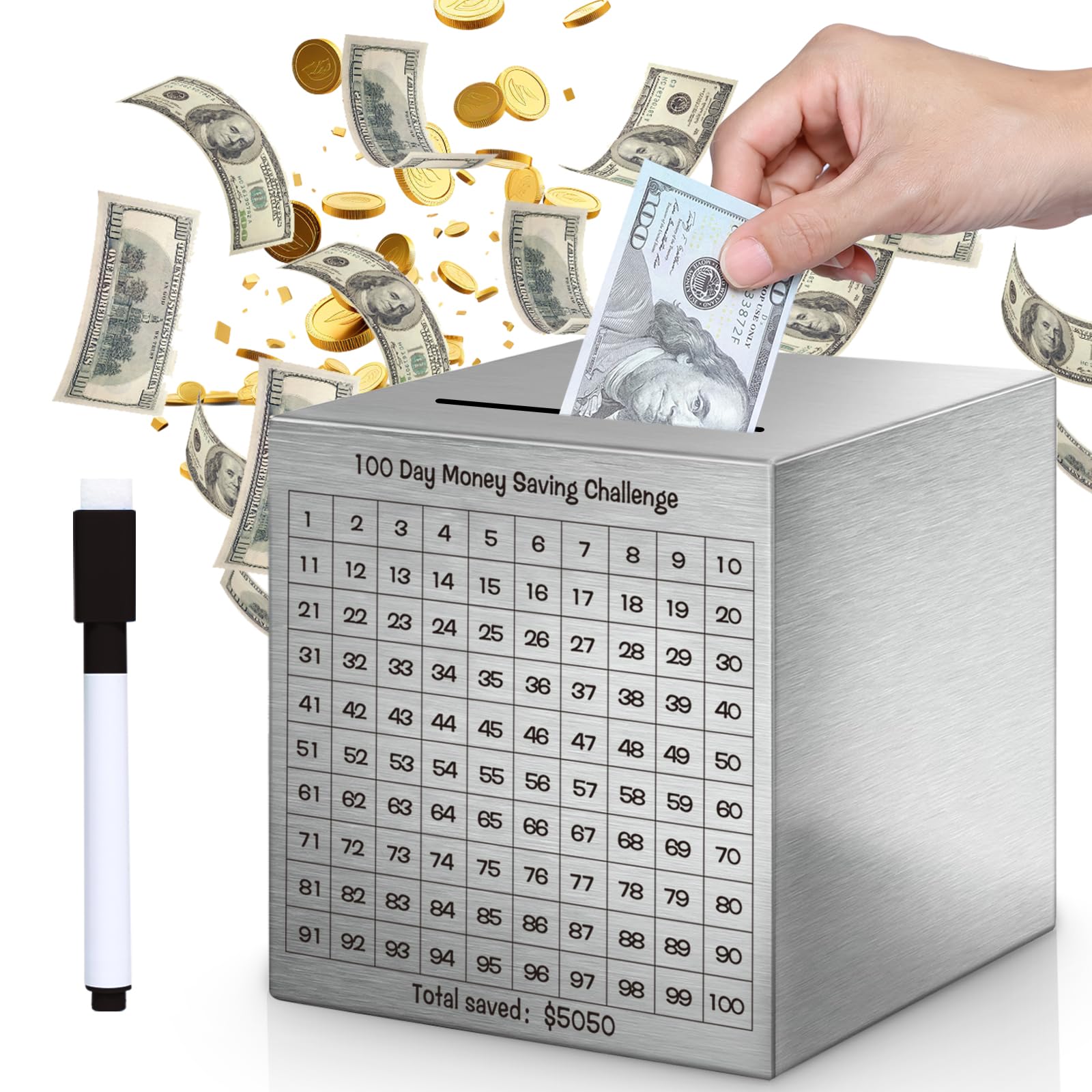 Amazon.com: Money Saving Box, Unbreakable Piggy Bank for Adults