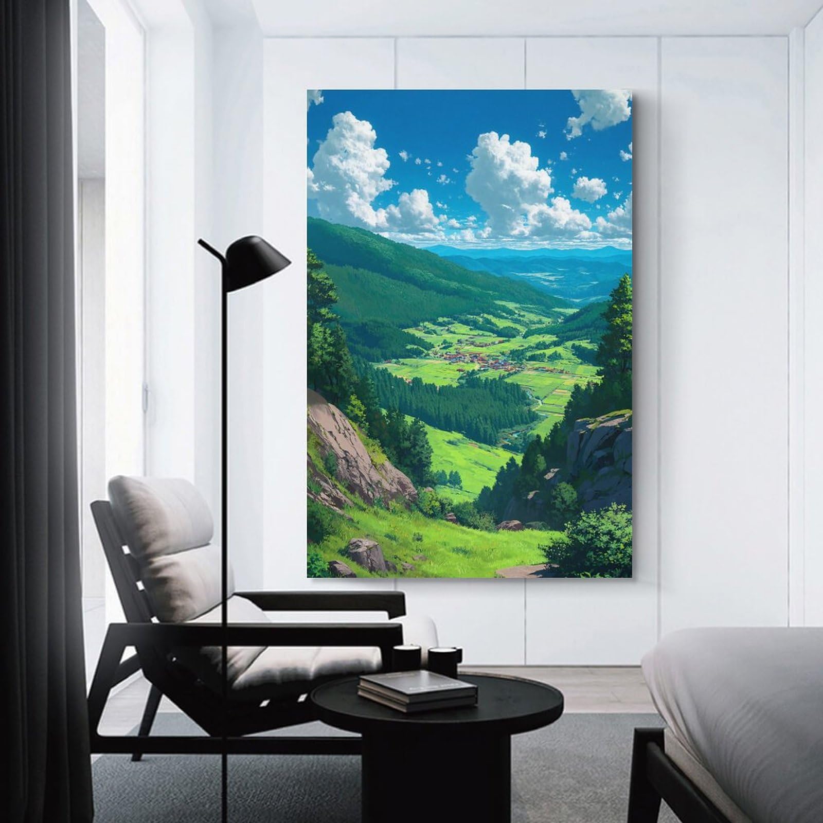 Amazon.co.jp: ポスター 山 自然 風水 絵 山の絵 緑の絵 玄関 開運