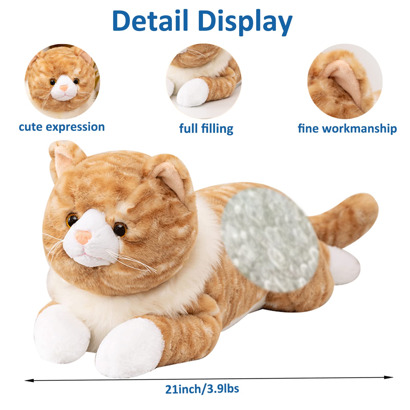 Amazon.co.jp: 猫 重り ぬいぐるみ 4ポンド 重り 猫 ぬいぐるみ リアル