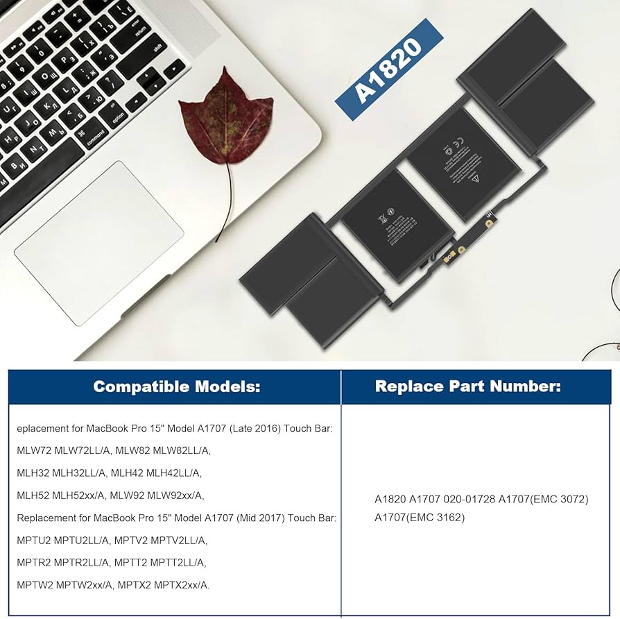 Amazon.com: Futurebatt A1707 A1820 Battery for MacBook Pro 15 inch