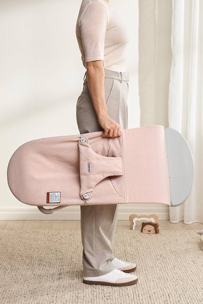 Amazon.com : BabyBjörn Bouncer Bliss, Light Pink, Woven Melange