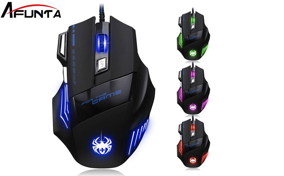 Amazon.com: AFUNTA Zelotes Ergonomic 7200 DPI LED Optical Wired
