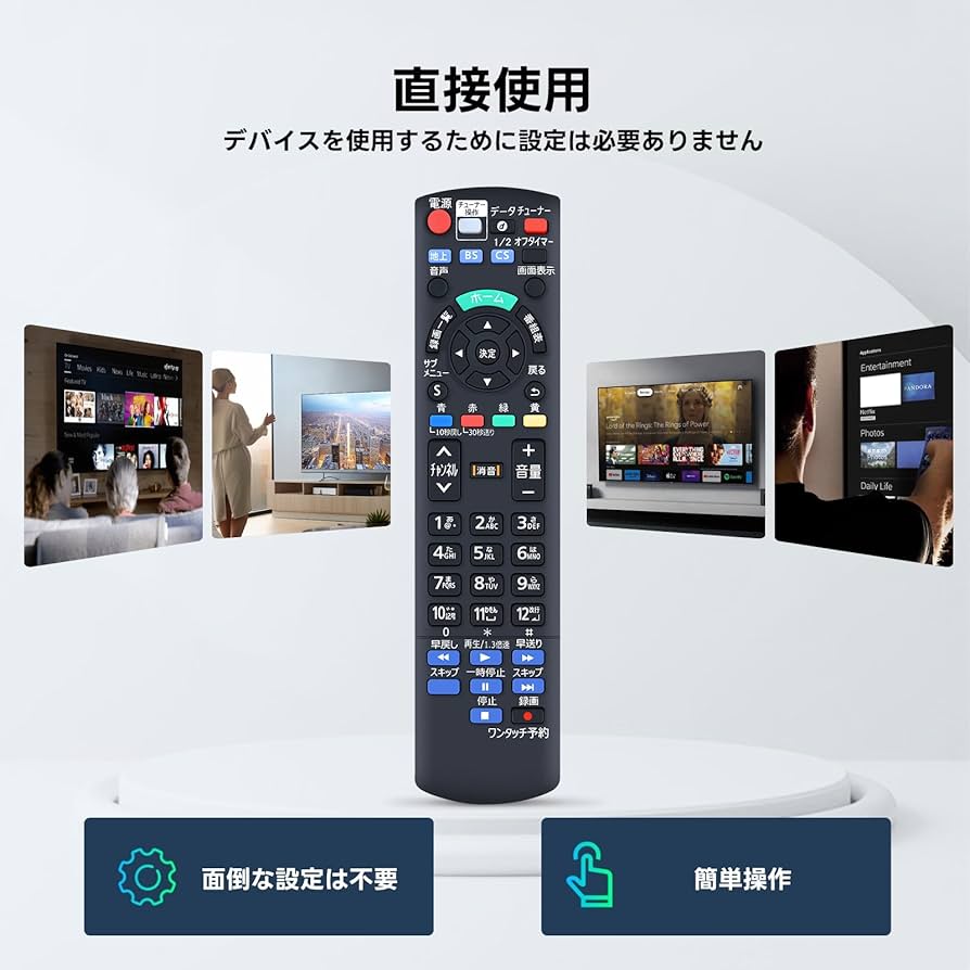 Amazon | テレビリモコン N2QAYB001045 for panasonic ポータブル