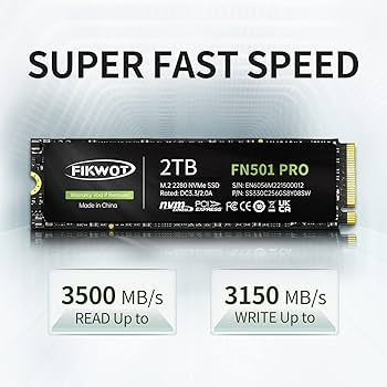 Amazon.com: Fikwot FN501 Pro 2TB NVMe SSD - M.2 2280 PCIe Gen3 x4