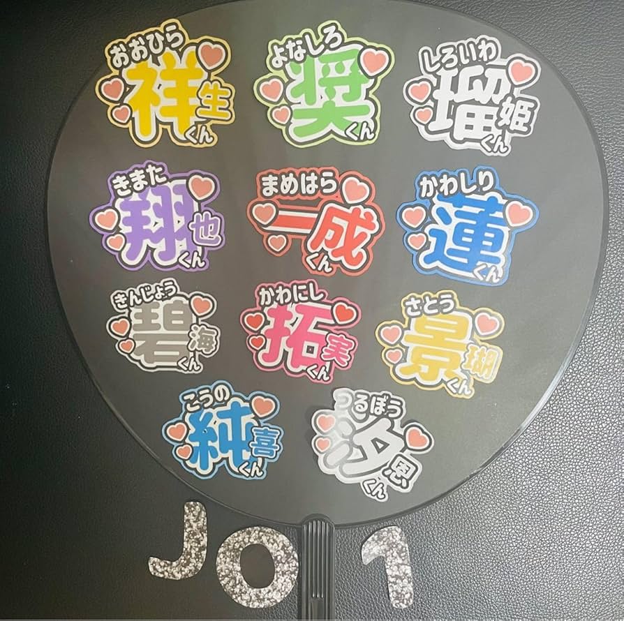 Amazon.co.jp: JO1メンバーお名前集合うちわ文字 ファンサうちわ