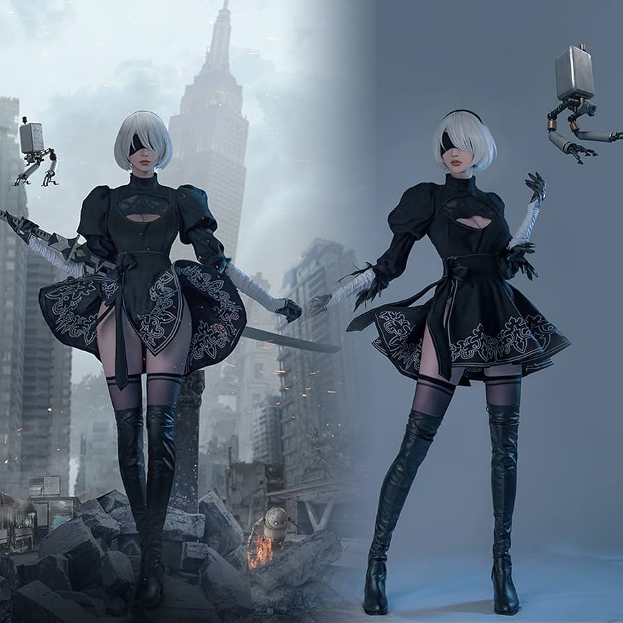 Amazon | Plazhen ニーアオートマタ コスプレ 2B ヨルハ二号B型