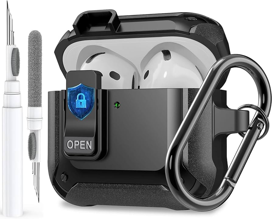 Amazon.com: Olytop for Airpods 4 Case with Lock Clid, Rugged Apple