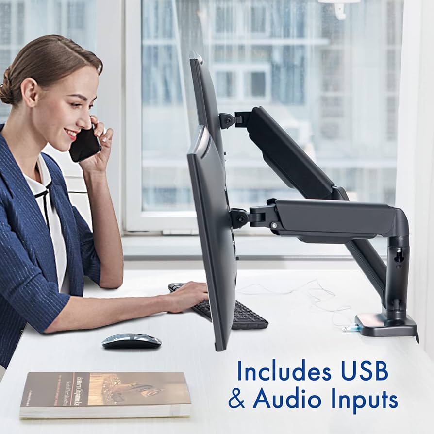 Amazon.co.jp: Stellar Mounts デュアルスプリングLCDモニターアーム