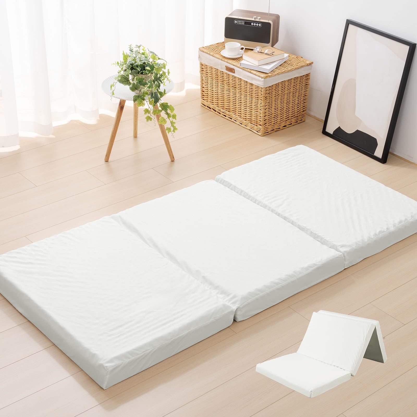 Amazon｜HOMFINE 高反発マットレス シングル 三つ折り 極厚10cm 20D