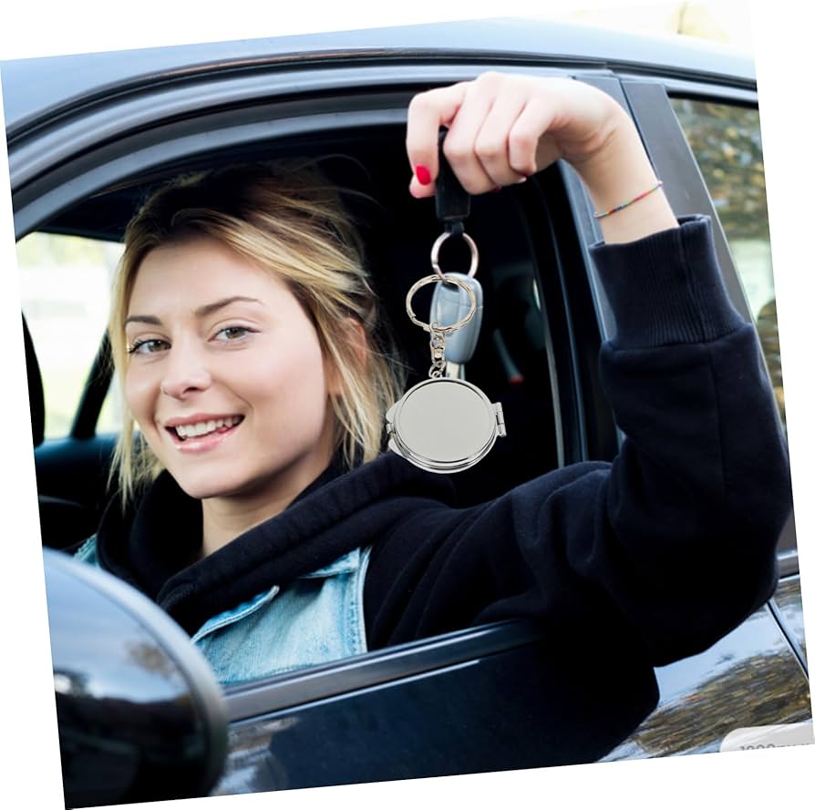 Amazon.co.jp: LALADEFIEE ミニ折りたたみミラーキーホルダー 両面