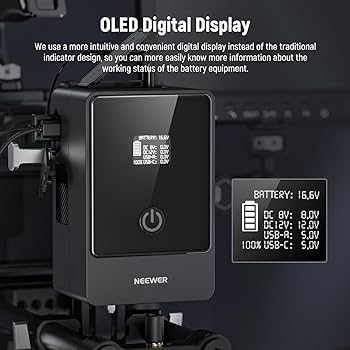 Amazon | NEEWER Vマウントバッテリー 6800mAh 99Wh 14.5VミニVロック