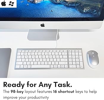 Amazon | MACALLY Mac/Windows用キーボード、 有線、スリム、 省