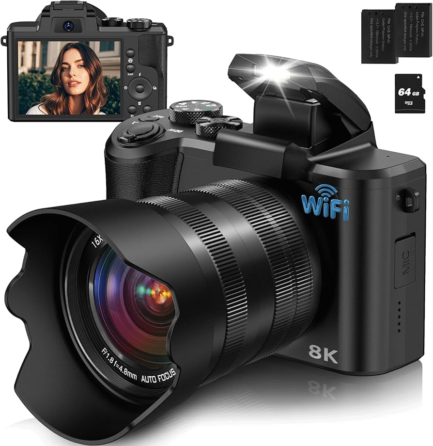 Amazon.com : 8K Digital Camera, 88MP Cameras for Photography with