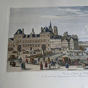 Amazon.co.jp: ルーブル美術館で 真正リトグラフ（版画） パリ市庁舎