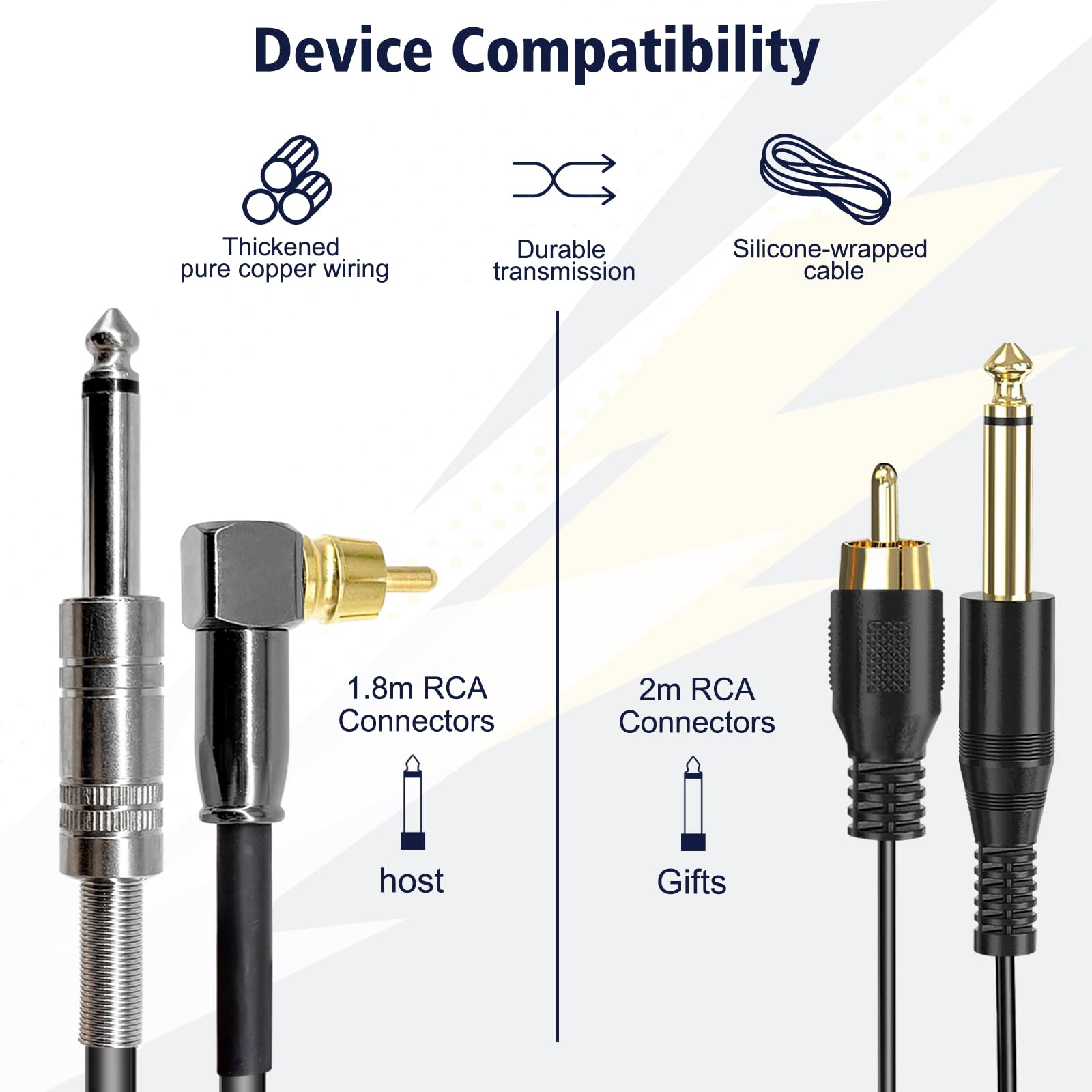 Amazon.co.jp: PMUBEAUTY プレミアムタトゥーマシンクリップケーブル