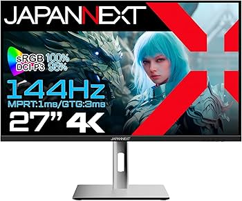 Amazon.co.jp: JAPANNEXT 27インチ ゲーミングモニター 144Hz 1ms 4K