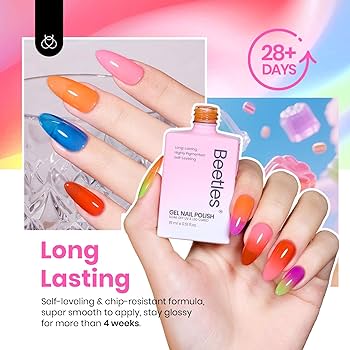 Amazon.com: Beetles Jelly Gel Nail Polish Set, 6 Colors Hema Free
