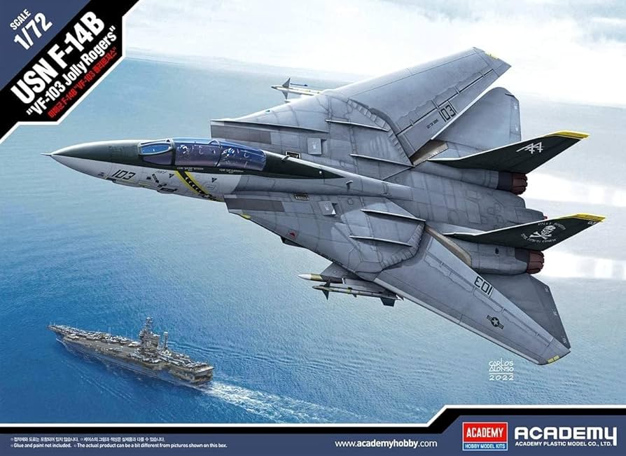Amazon.com: Academy 1/72 US Navy F-14B Tomcat VF-103 Jolly Rogers