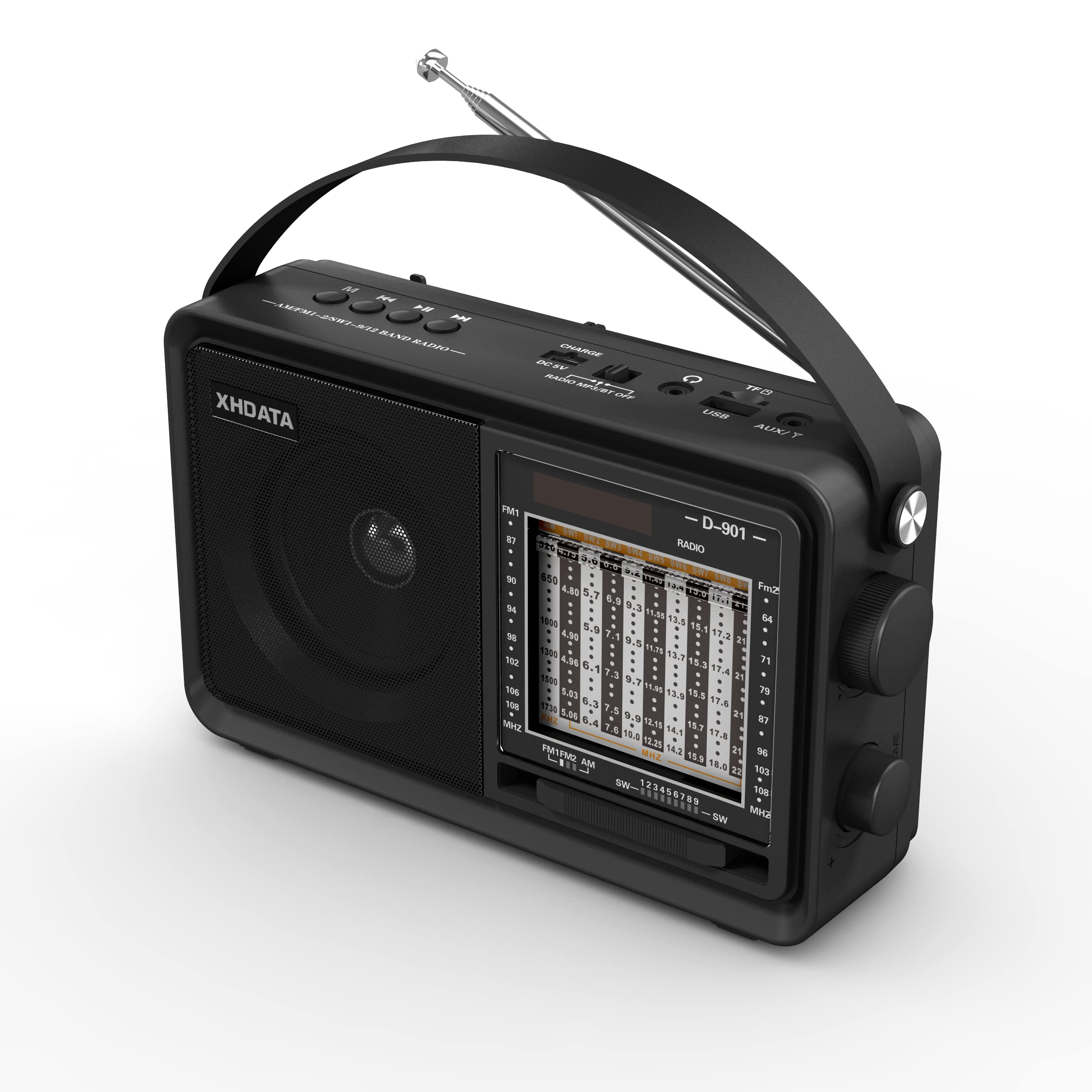 Amazon.co.jp: XHDATA D-901 短波ラジオ AM/FM/SW アナログ DSP ラジオ