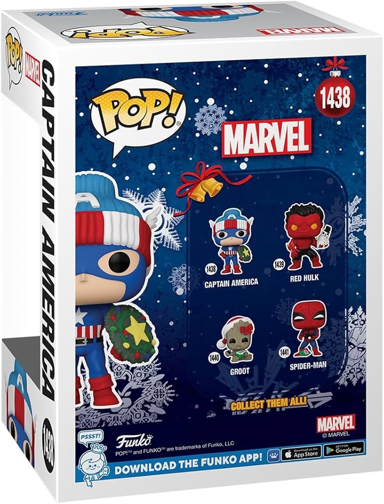 Amazon.com: Funko POP! Marvel: Holiday – Captain America - Marvel
