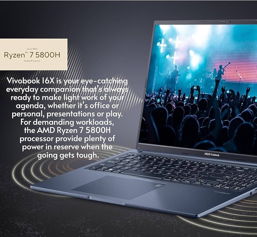 Amazon.com: ASUS Vivobook 16 Laptop 2023, 16 inch Display, AMD