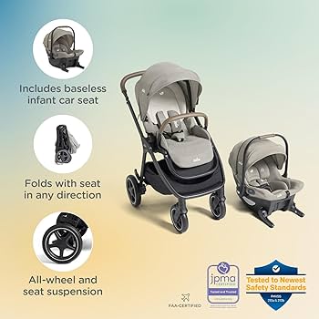 Amazon.com : Joie Kava 3-in-1 Stroller and Mint Latch Car Seat