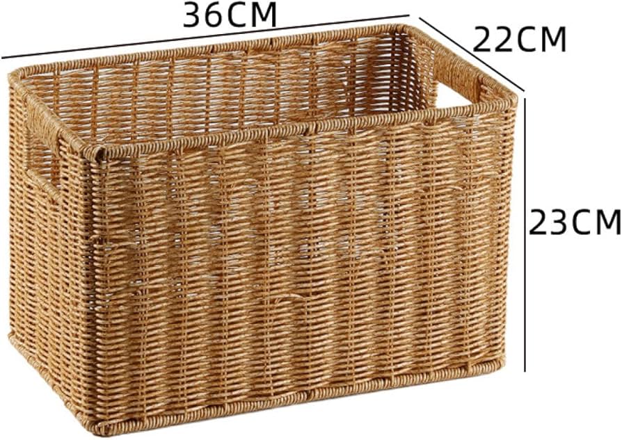 Amazon｜MJKQ9 収納ボックス 深型 スタイル 収納バスケット 籐製 35*30
