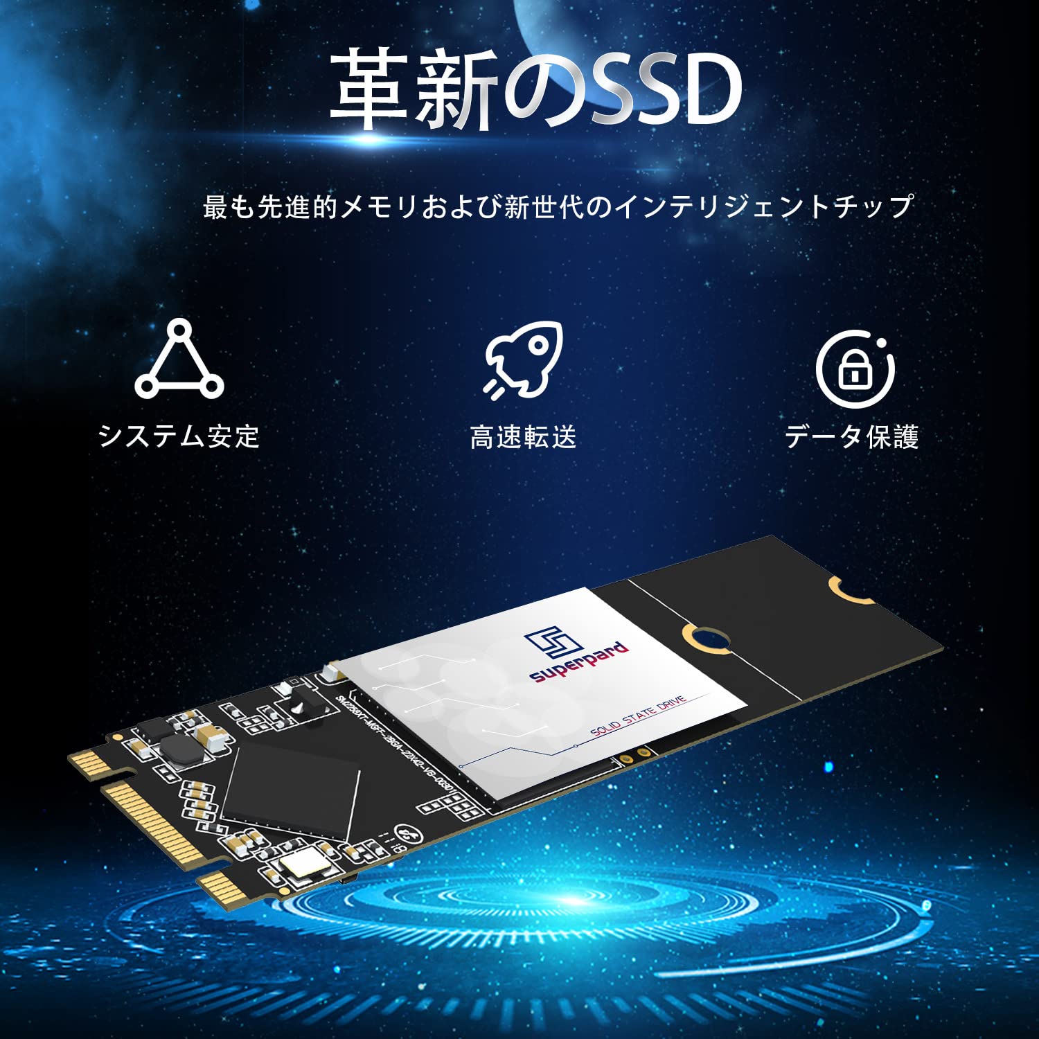 Amazon | Superpard SSD M.2 2280 4TB NGFF SATAⅢ 6Gb/s 3D NAND 内蔵