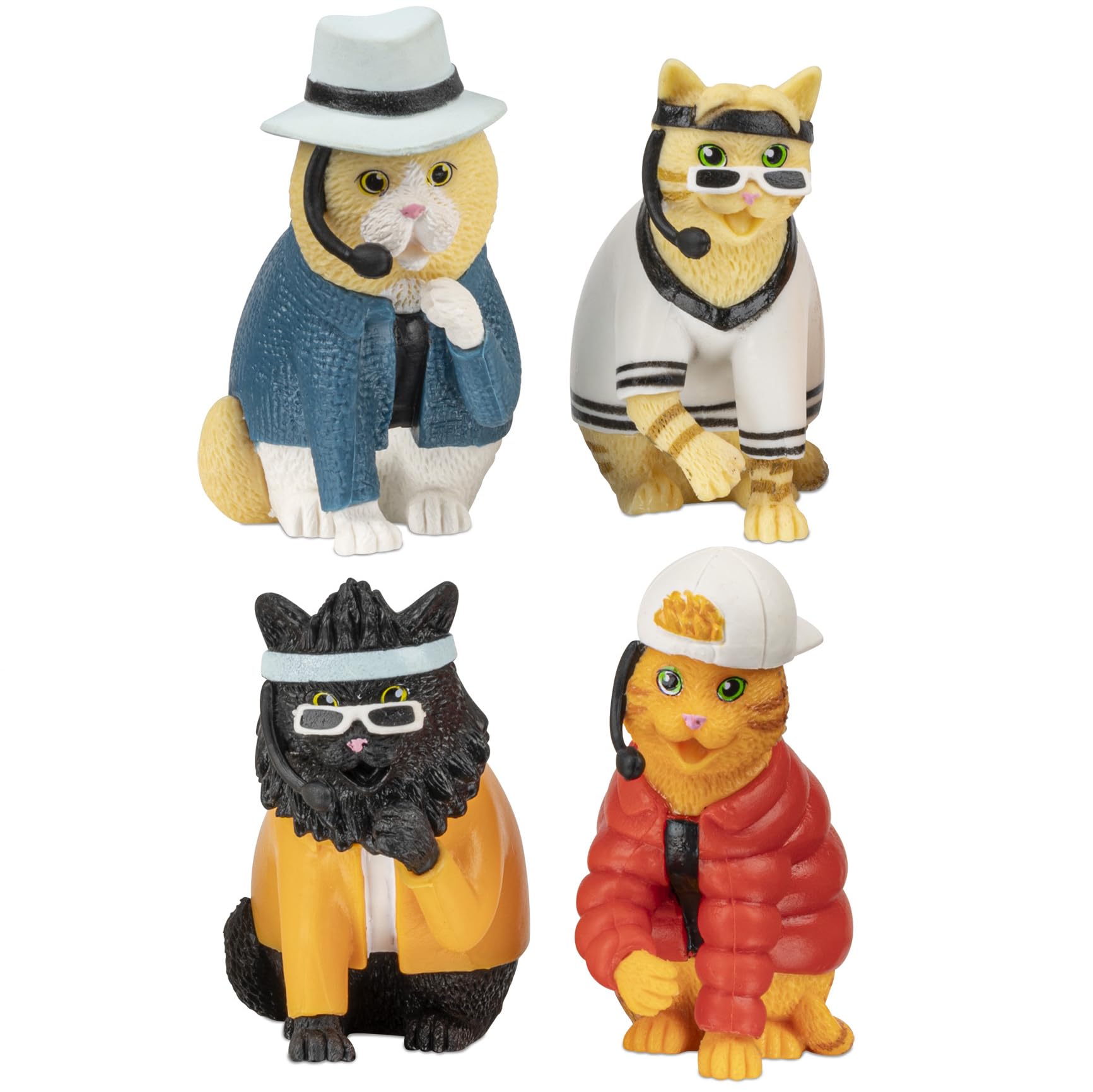 Amazon.com: Archie McPhee Boy Band Cats - Set of 4 Soft Vinyl