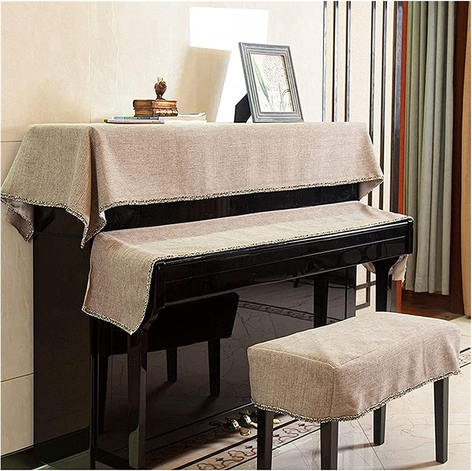 Amazon.co.jp: フルピアノカバー、おしゃれなアップライトピアノカバー