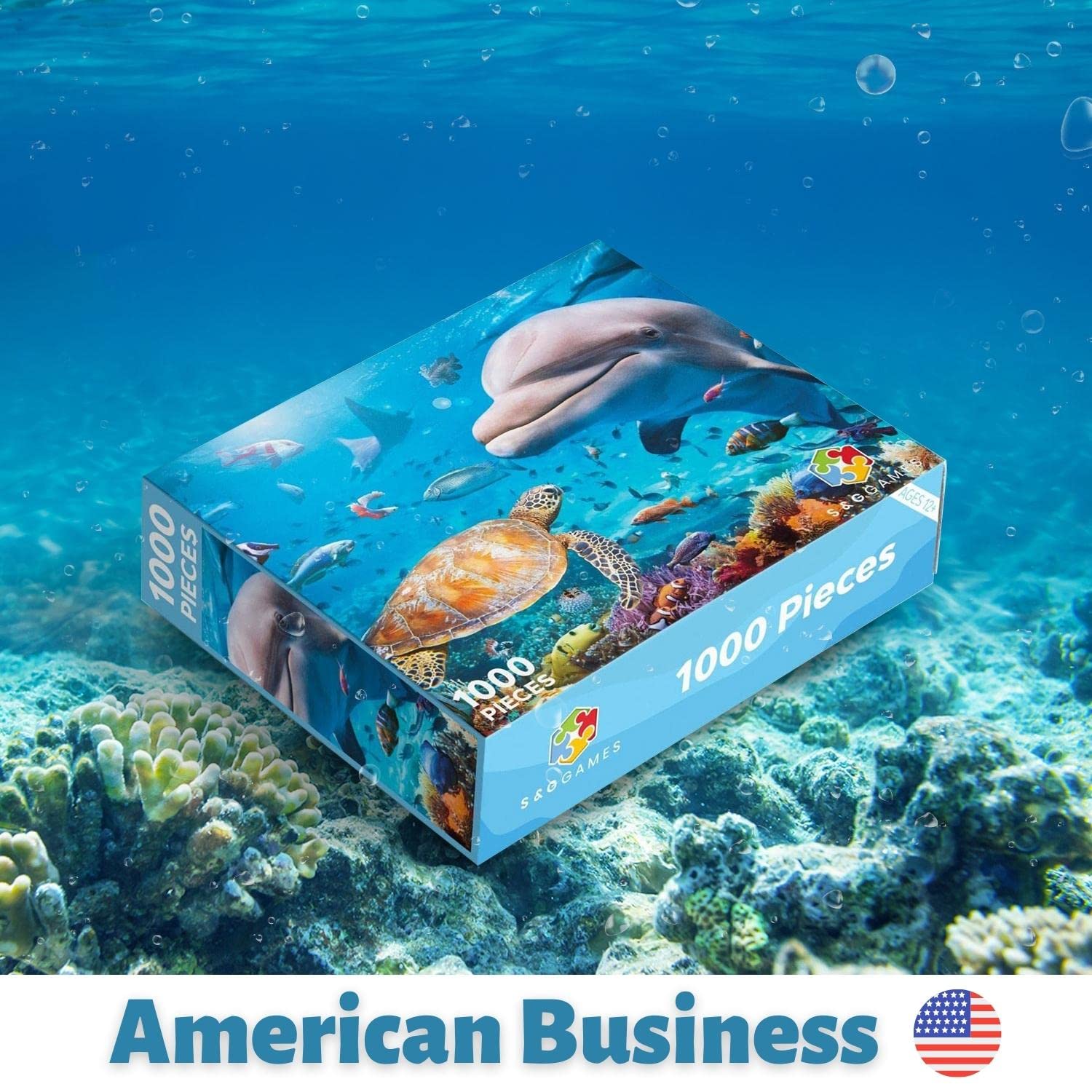 Amazon | イルカとウミガメ 1000ピース パズル 大人 ティーン 家族