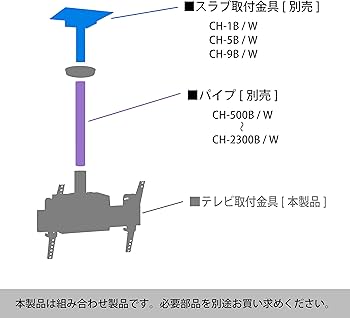 Amazon | ハヤミ工産 テレビ天吊金具 テレビ取付金具 CHシリーズ用 50V