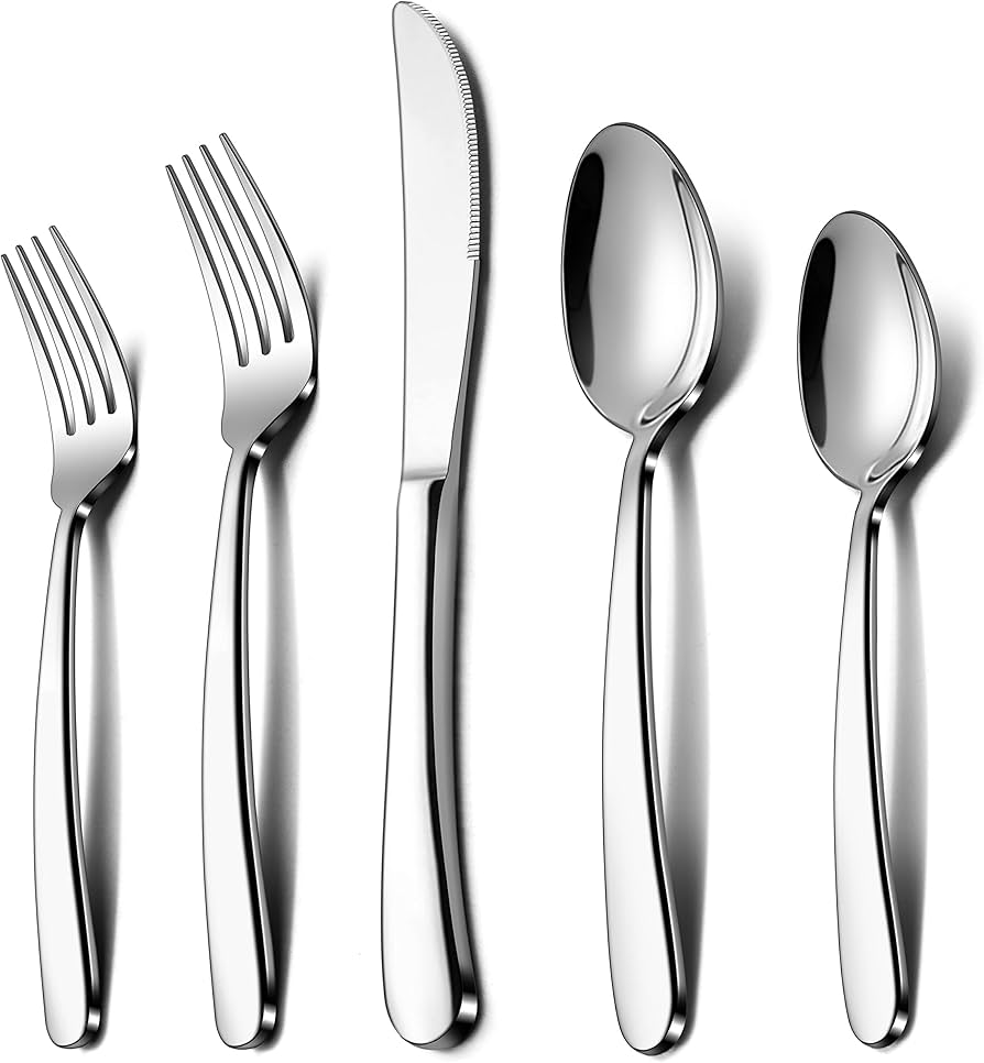 Amazon.com | LIANYU 40-Piece Heavy Duty Silverware Set, Stainless