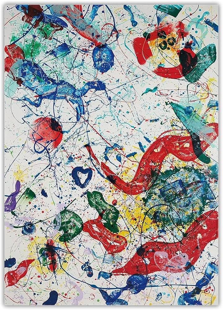 Amazon.co.jp: サム・フランシス ポスター 抽象絵画 キャンバス