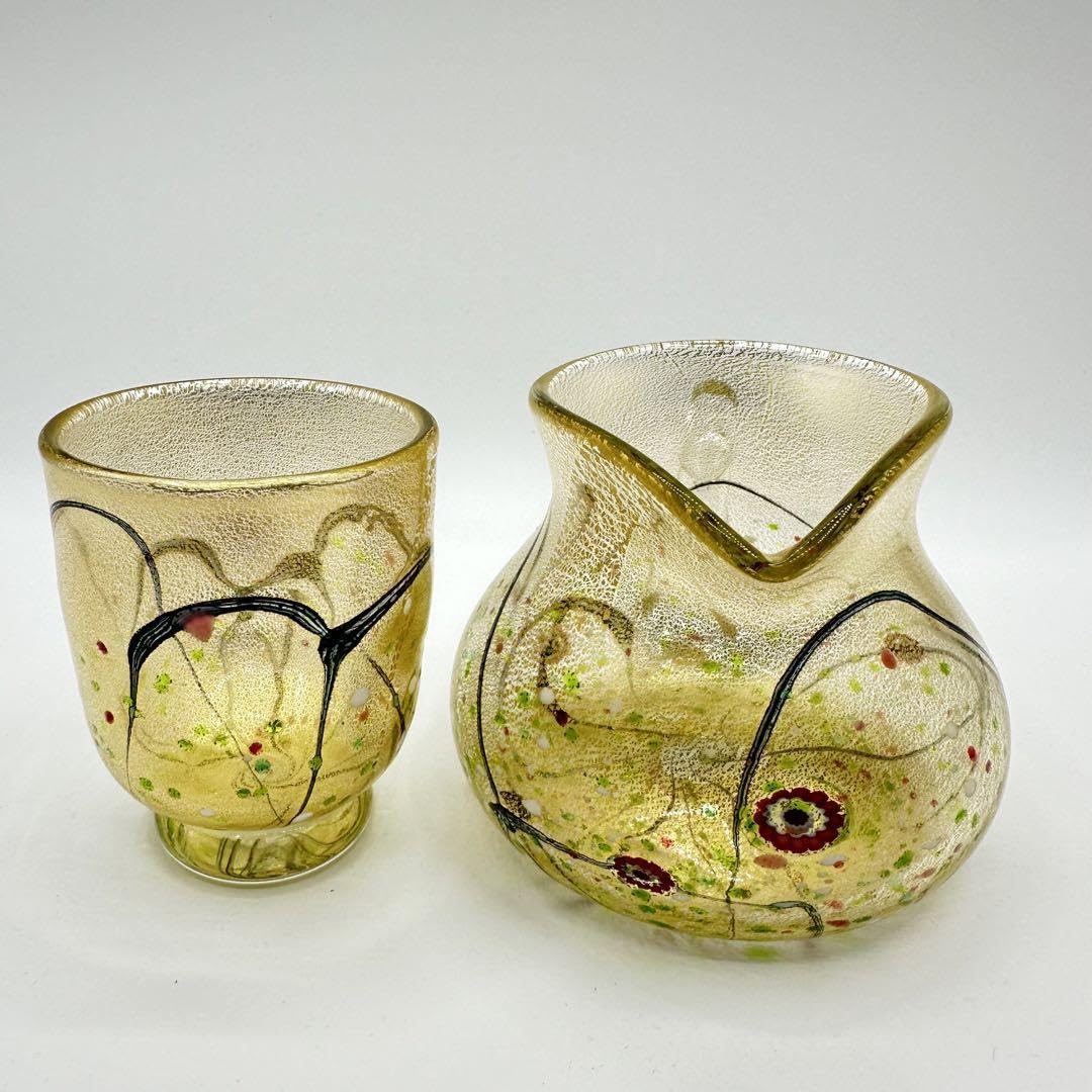 Amazon.co.jp: 現代の名工/人間国宝 ガラス工芸家 黒木国昭作 コップ