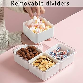 Amazon.com: MineSign 3Pack Snackle Box Divided Veggie Serving Tray