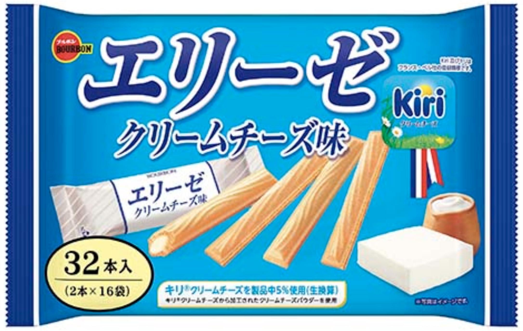 Amazon.co.jp: OKURUX ブルボン Kiri エリーゼ クリームチーズ味 32本